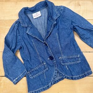 Hanna Andersson Denim Blazer Girls Size 3